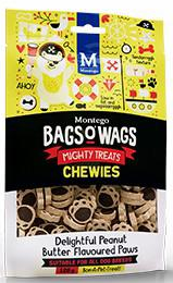 Montego Bag o Wags Peanut Butter Paws 120g
